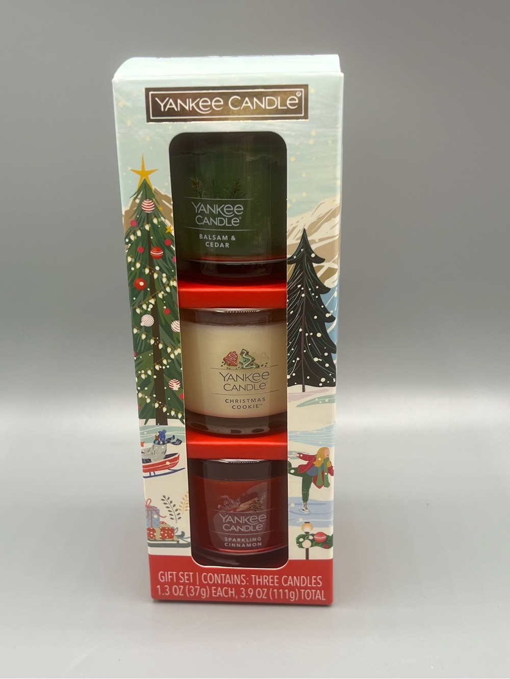 Yankee Candle Christmas ClassVotive Set 3 Pack Balsam Cedar Cookies Cinnamon